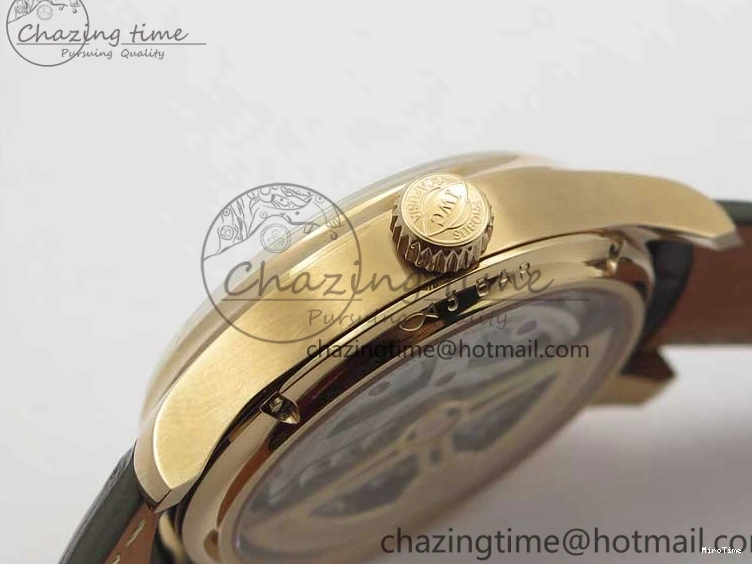 MIROTIME 0218 Compact Portugieser Perpetual Calendar IW503302 RG V9F 1:1 Best Edition White Dial on Brown Leather Strap A 7113